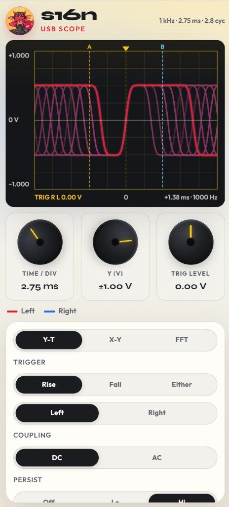 s16n Audio Lab on a phone